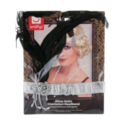 Strieborná retro čelenka Charleston